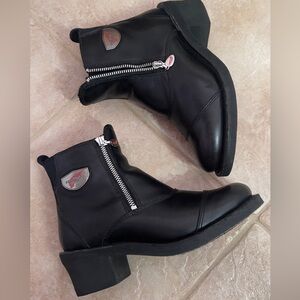 Red Wing Leather Moto Boots High Quality